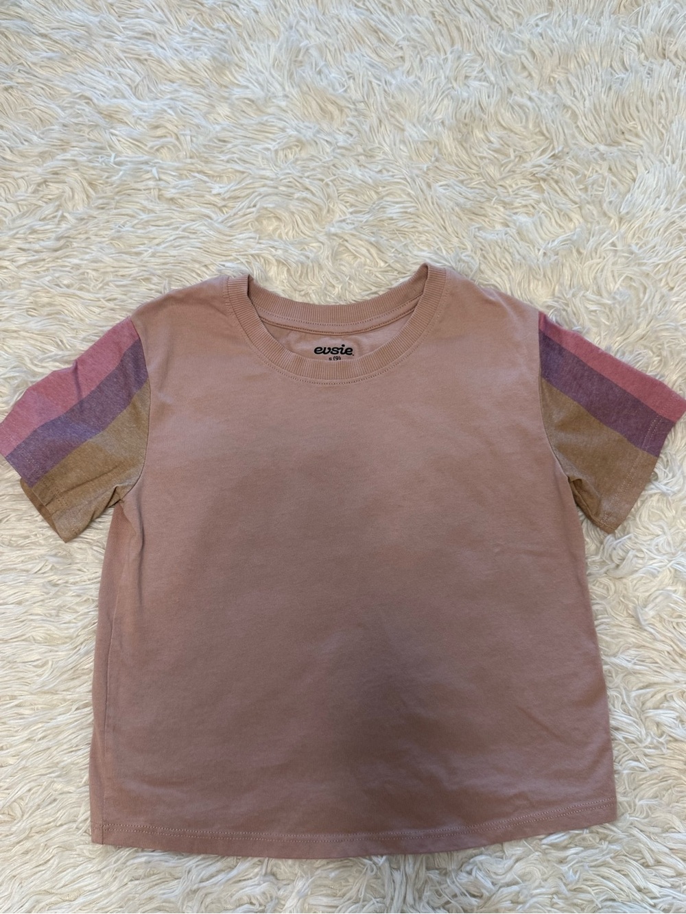 Evsie by Maurice’s Pink Stripe-Sleeve Kids T-Shirt‎